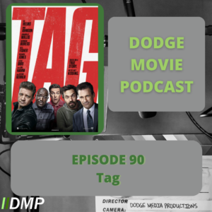 Episode art showing the movie poster for Days of Thunder the 72nd episode of the Dodge Movie Podcast.