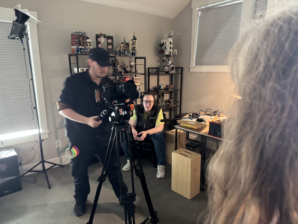 Setting up for the first shot